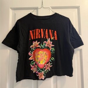 NIRVANA Black Cotton Tee